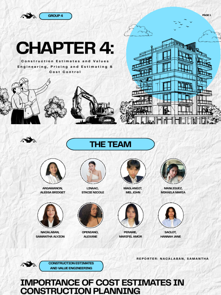 Chapter 4 Construction Estimates | PDF | Labour Economics | Cost Accounting