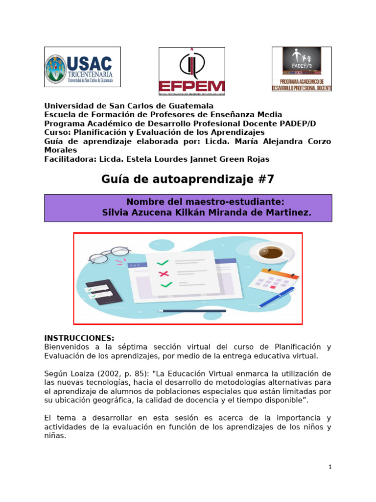 Guia Planiacion y Evaluacion | PDF | Evaluación | Plan de estudios