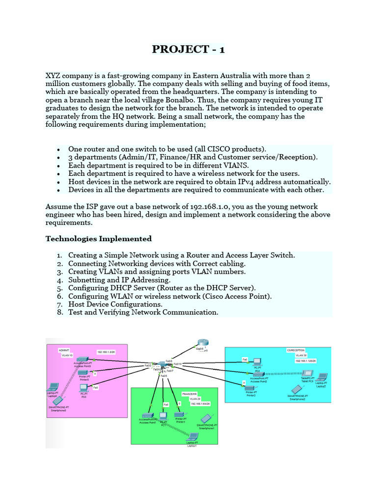 XYZ Company Network | PDF