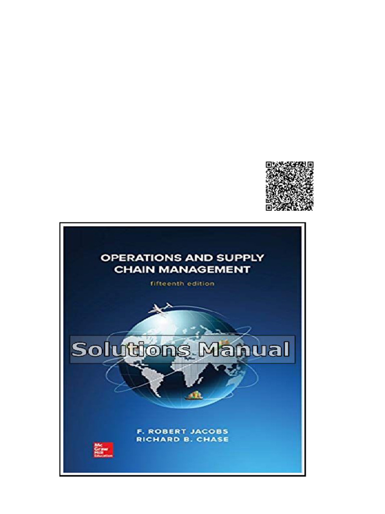 Operations and Supply Chain Management 15th Edition Jacobs Solutions ...