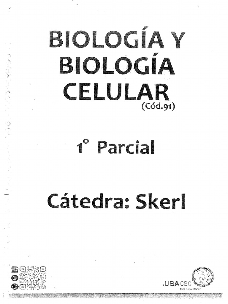 Biologia 91 Skerl Primer Parcial Libro Parte 1 | PDF
