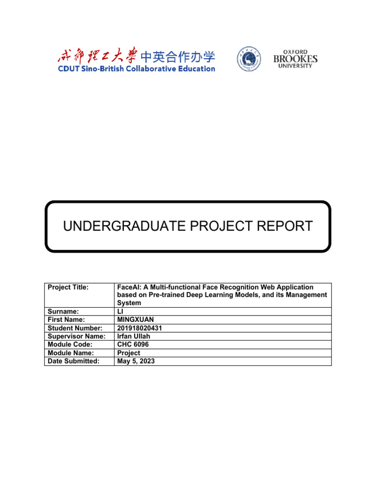 Final Report | PDF | Deep Learning | Machine Learning