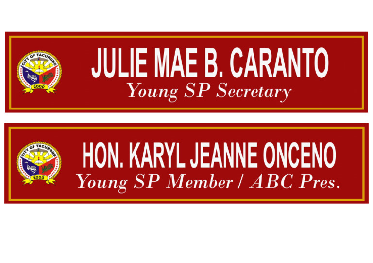 Nameplate Template | PDF