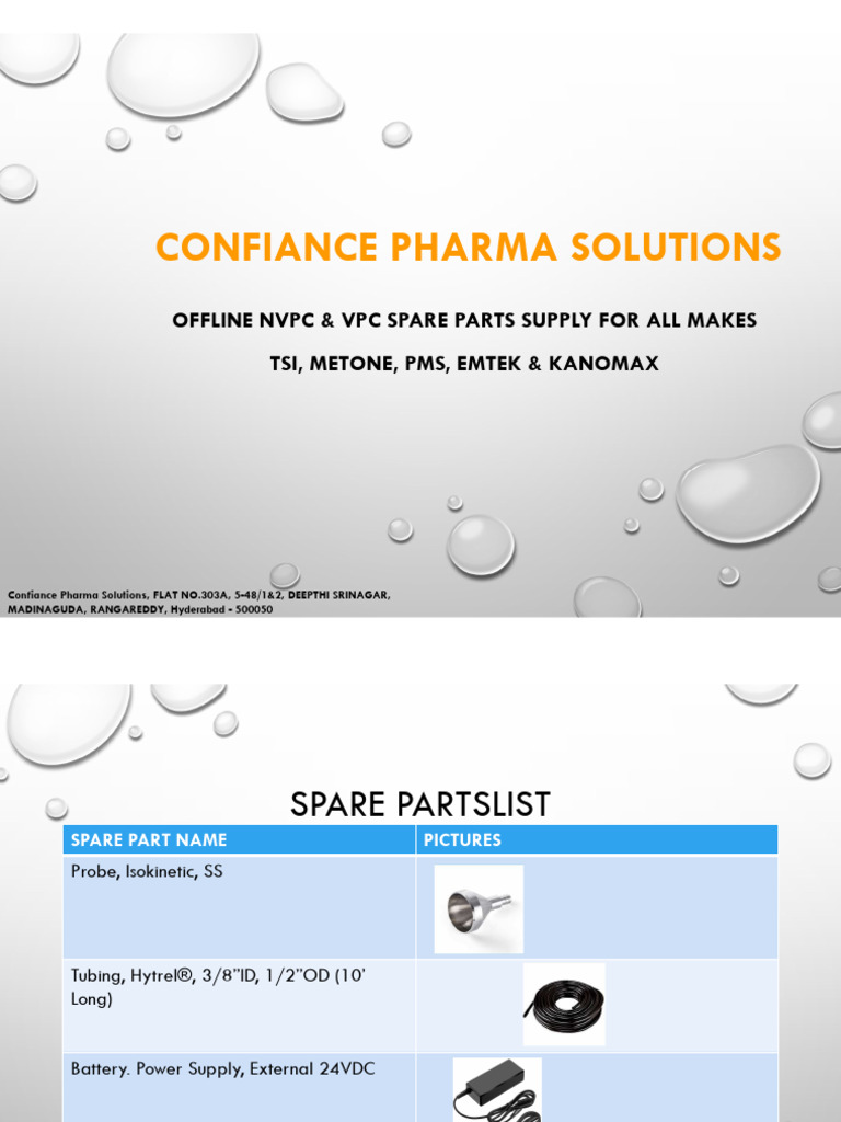 CPS-NVPC Spare Parts List | PDF