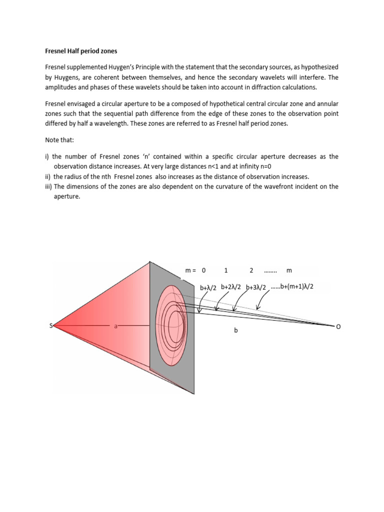 Fresnel Zone Plate Notes | PDF | Diffraction | Electromagnetic Radiation