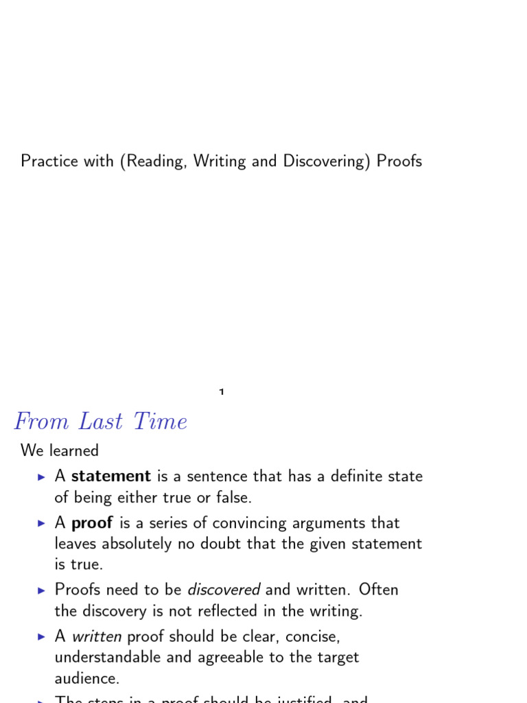 Lecture02 RDWPractice | PDF | Theorem | Mathematical Proof