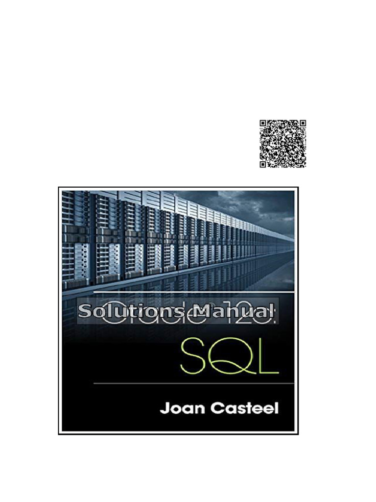 Oracle 12C SQL 3rd Edition Casteel Solutions Manual | PDF