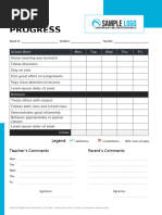 Daily Behavior Report Template | PDF