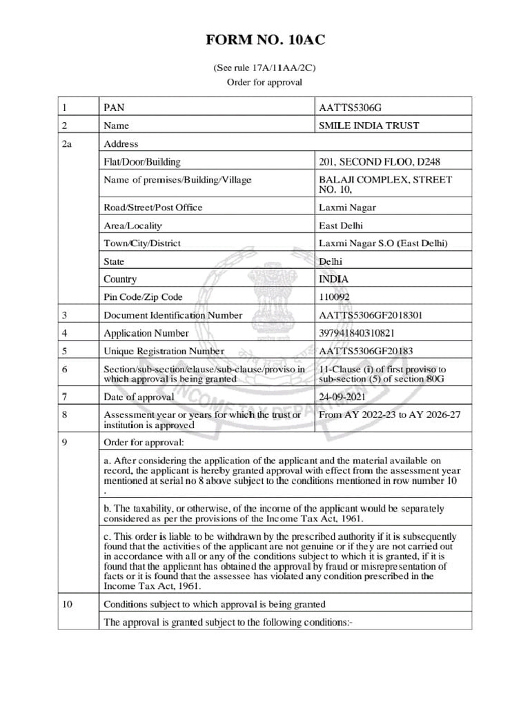 Smile Authentic Documents | PDF