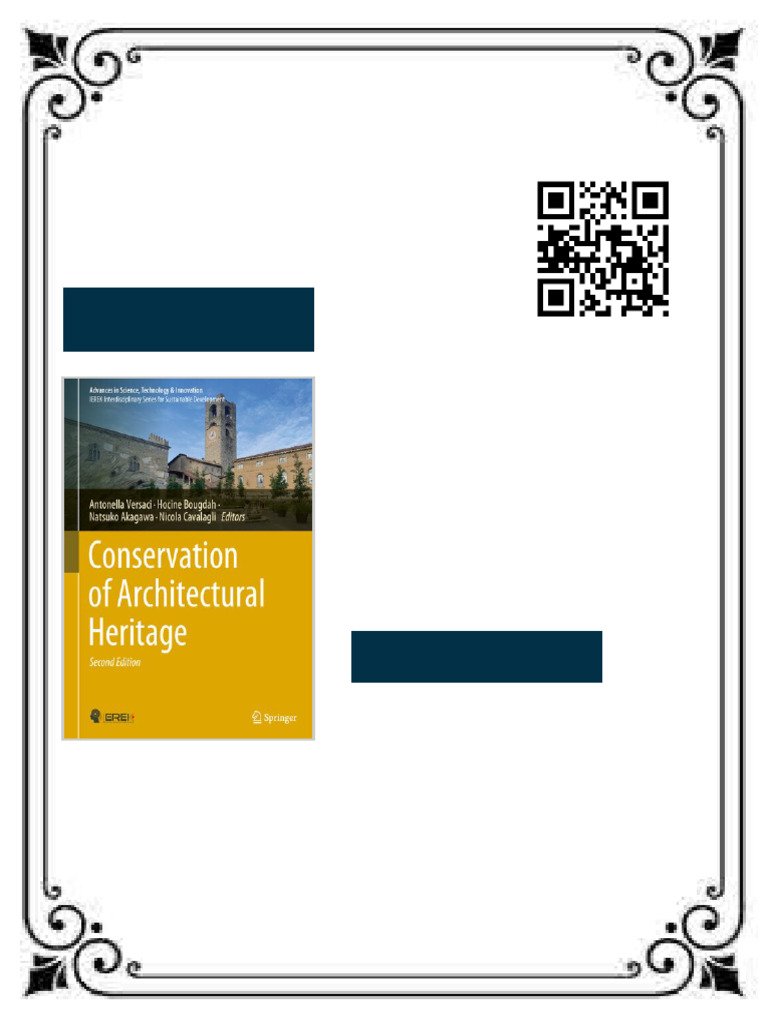 Conservation of Architectural Heritage 2nd Edition Antonella Versaci ...