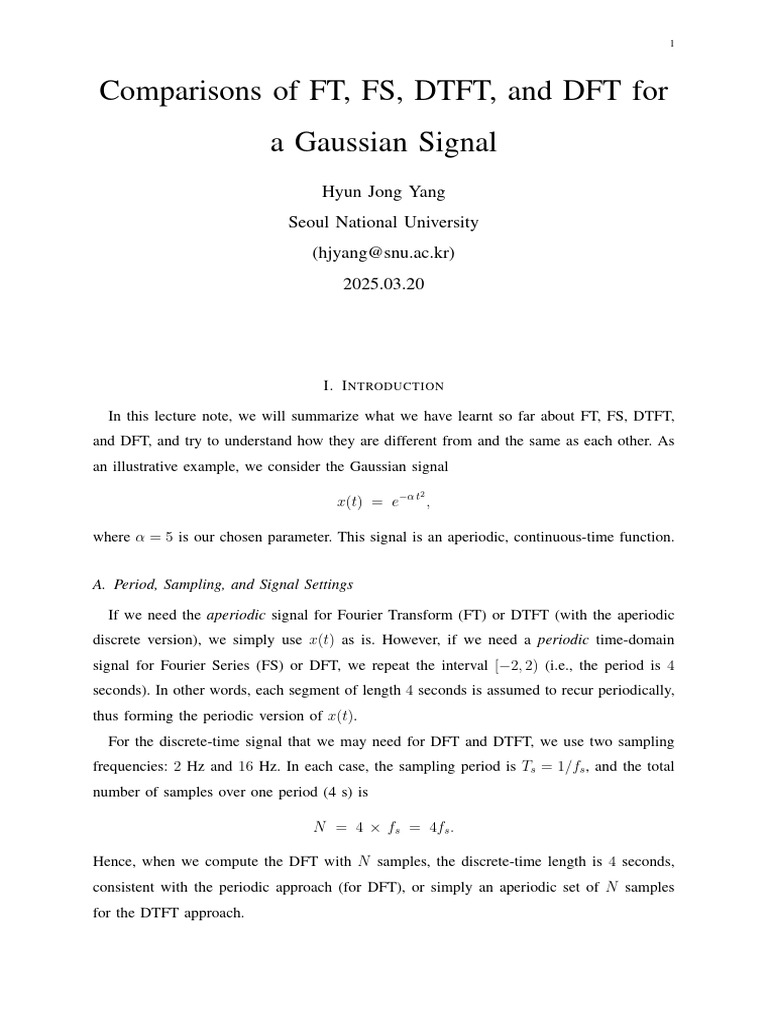 Lecture 2-3 (Final) | PDF | Discrete Fourier Transform | Fourier Analysis