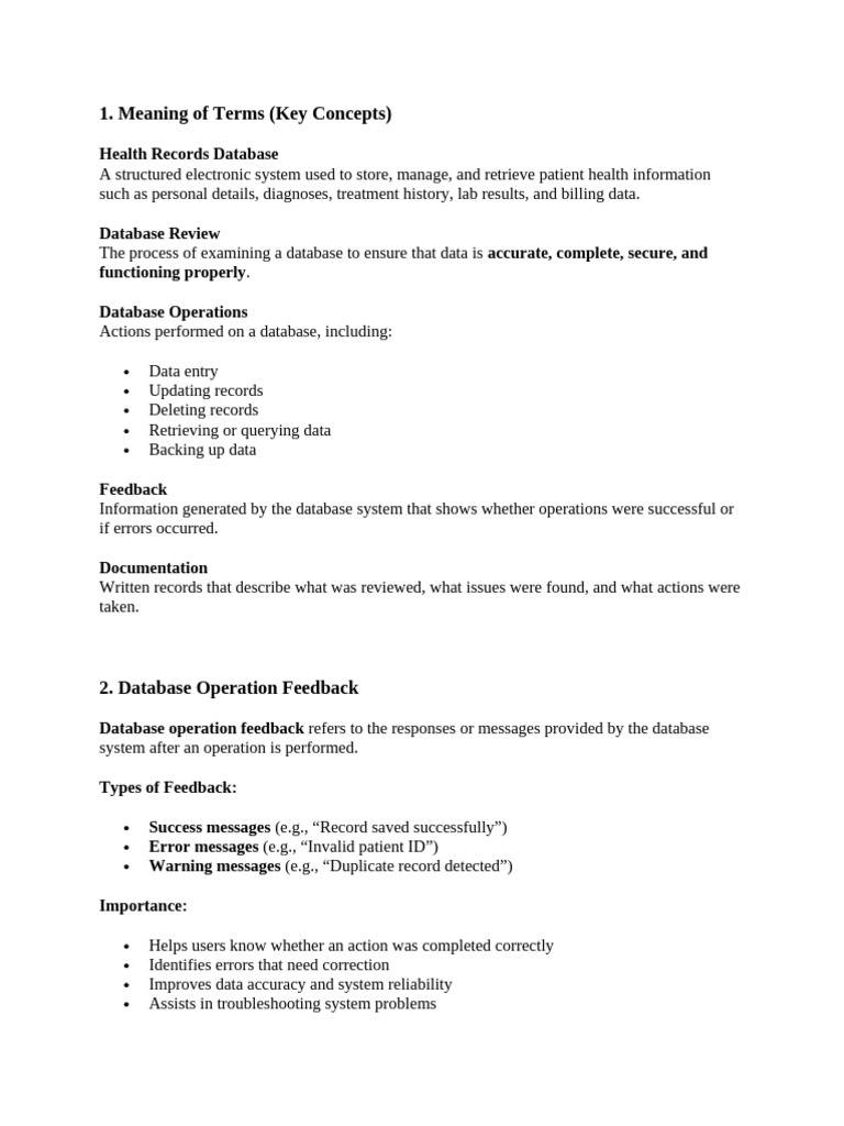 Review Notes From Different Sources | PDF | Databases | Audit