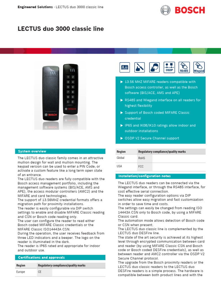 LECTUS Data Sheet EnUS 16516507915 | PDF | Telecommunications | Electronics