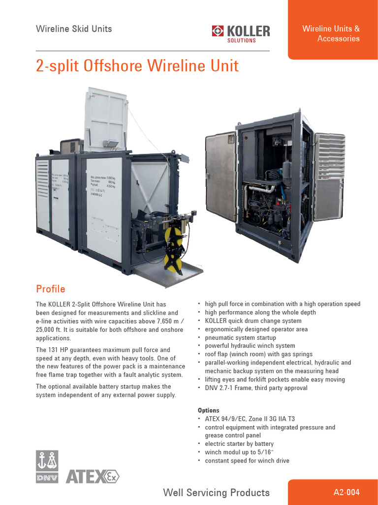 A2 004 2split Offshore Wireline Unit | PDF