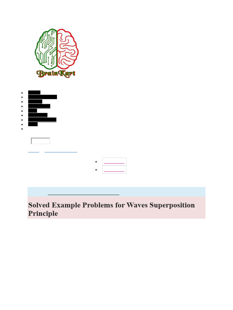 Superposition Examples FINE | PDF | Waves | Wavelength