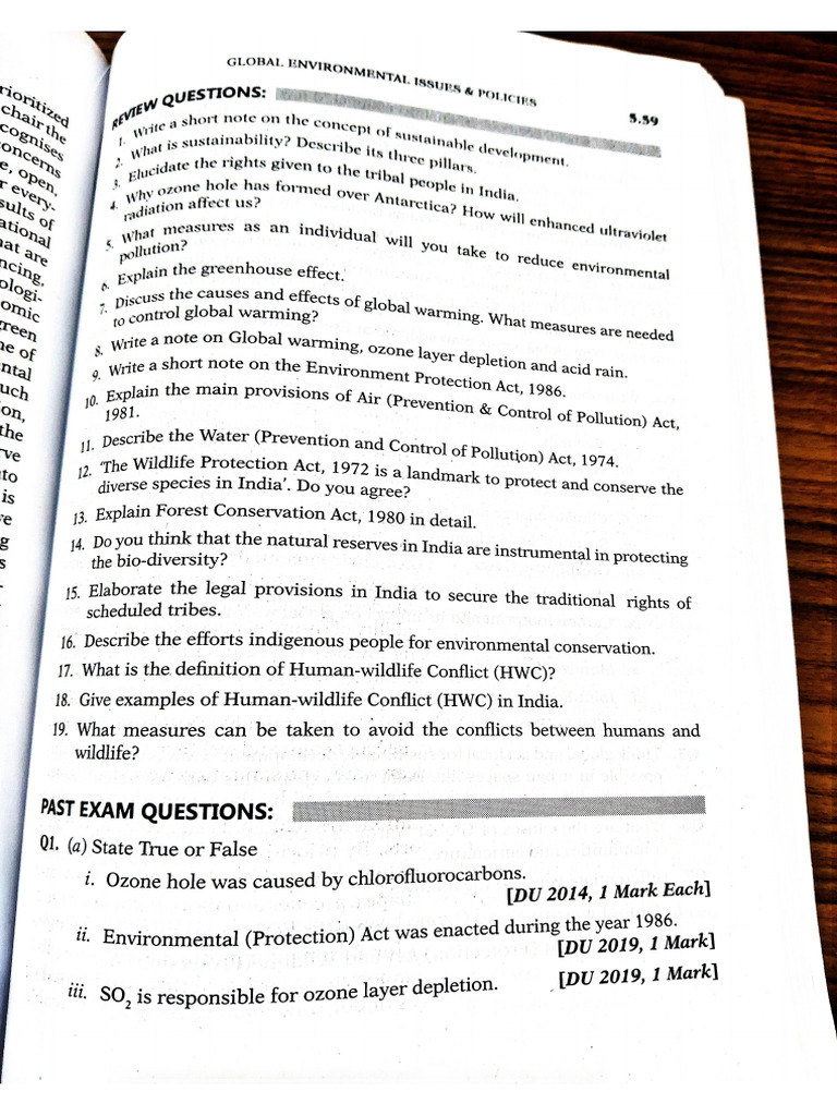 Pyq Evs 2nd Year | PDF