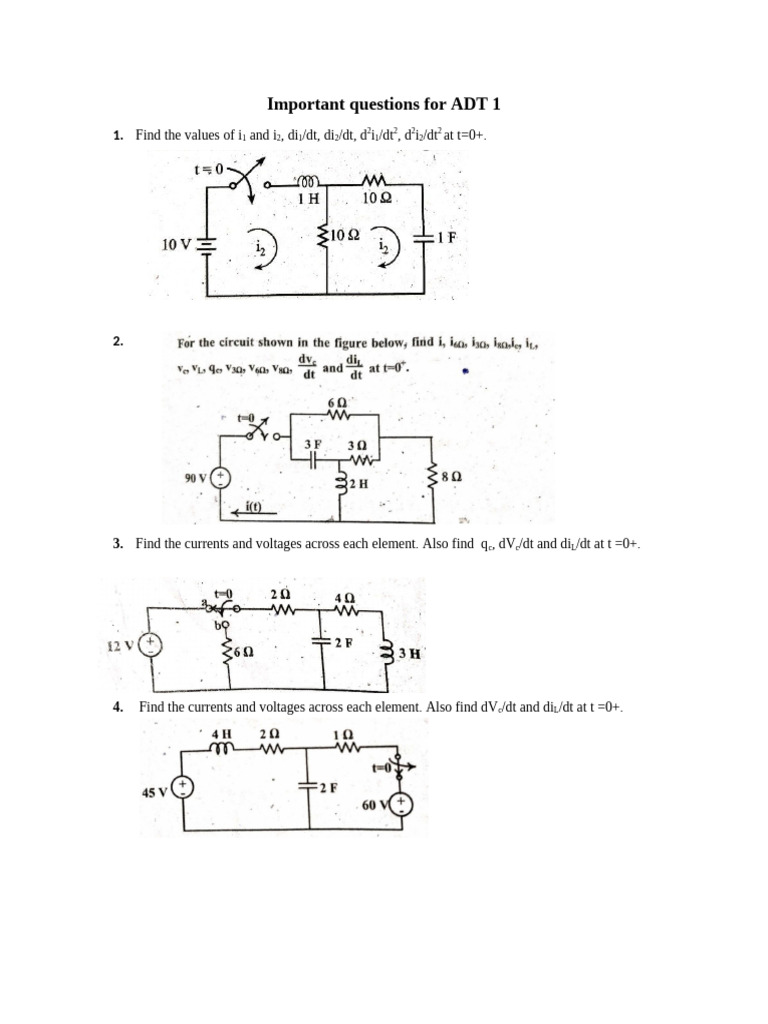 Important Questions For ADT 1 | PDF