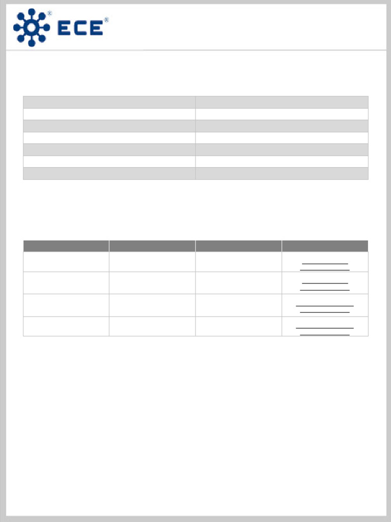 Instructions & Document Matching Form of ECE | PDF