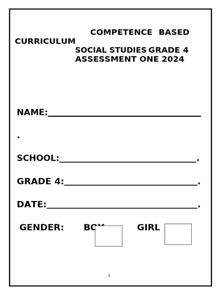 Grade 4 Social Studies | PDF