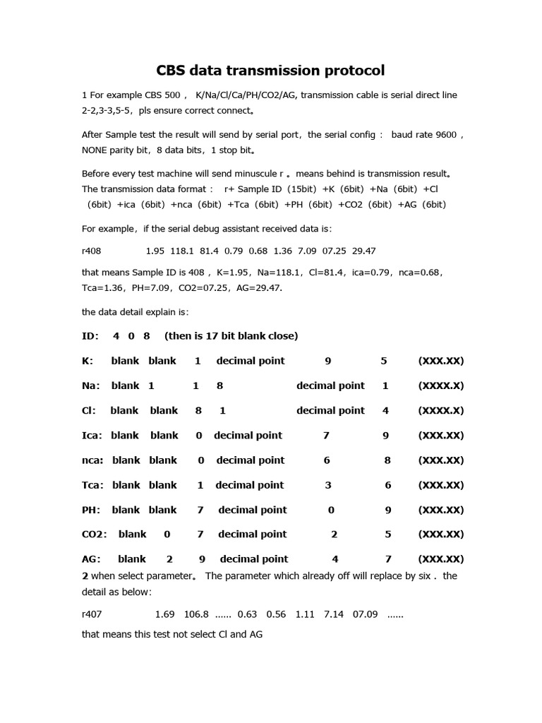 CBS Data Transmission Protocol - 470 | PDF