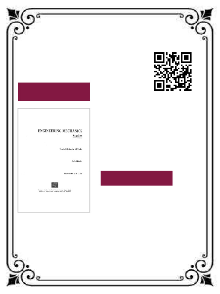 Engineering Mechanics Statics Tenth Edition in SI Units R.C. Hibbeler ...