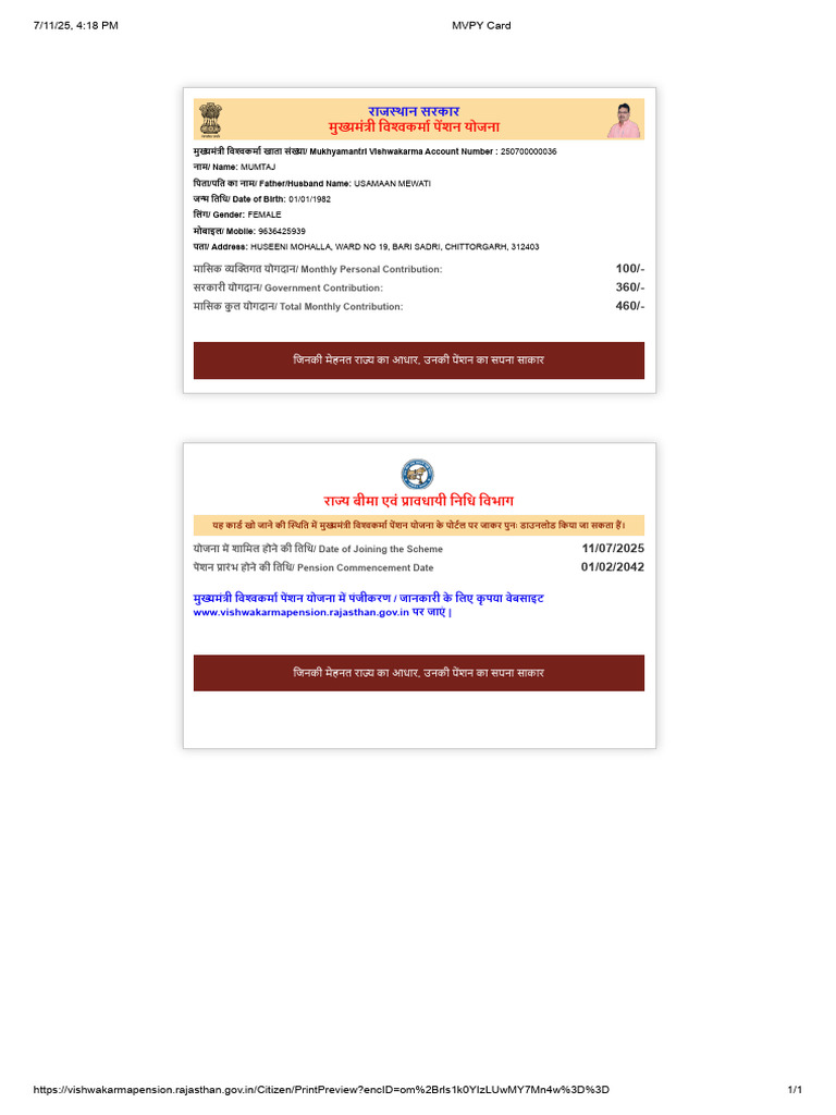 Mumtaj Mvpy Card | PDF