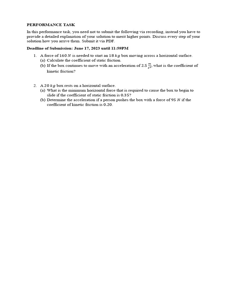 Performance Task 2 | PDF