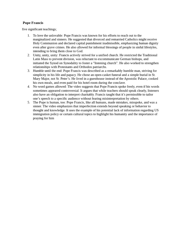Pope Francis | PDF