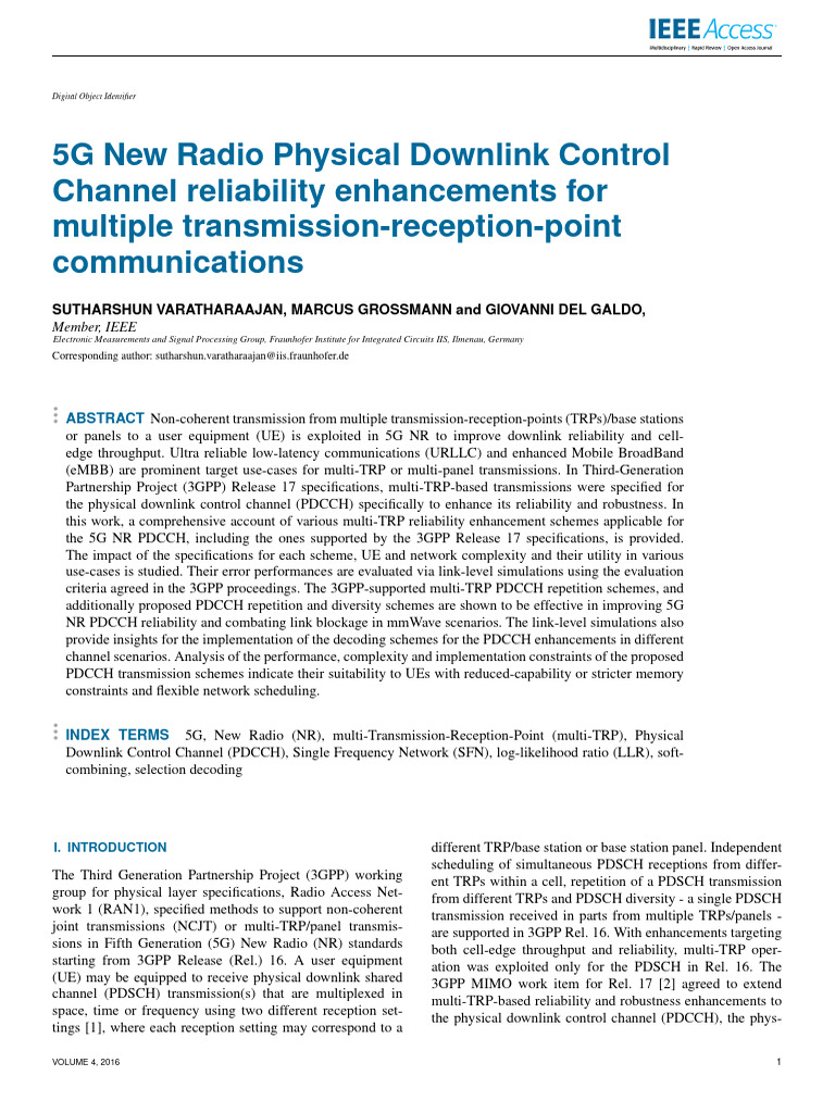 5G New Radio Physical Downlink Control Channel Rel | PDF | Orthogonal ...
