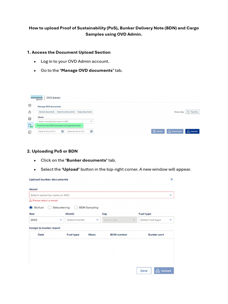 How To Upload Proof of Sustainability (PoS) - Bunker Delivery Note (BDN ...