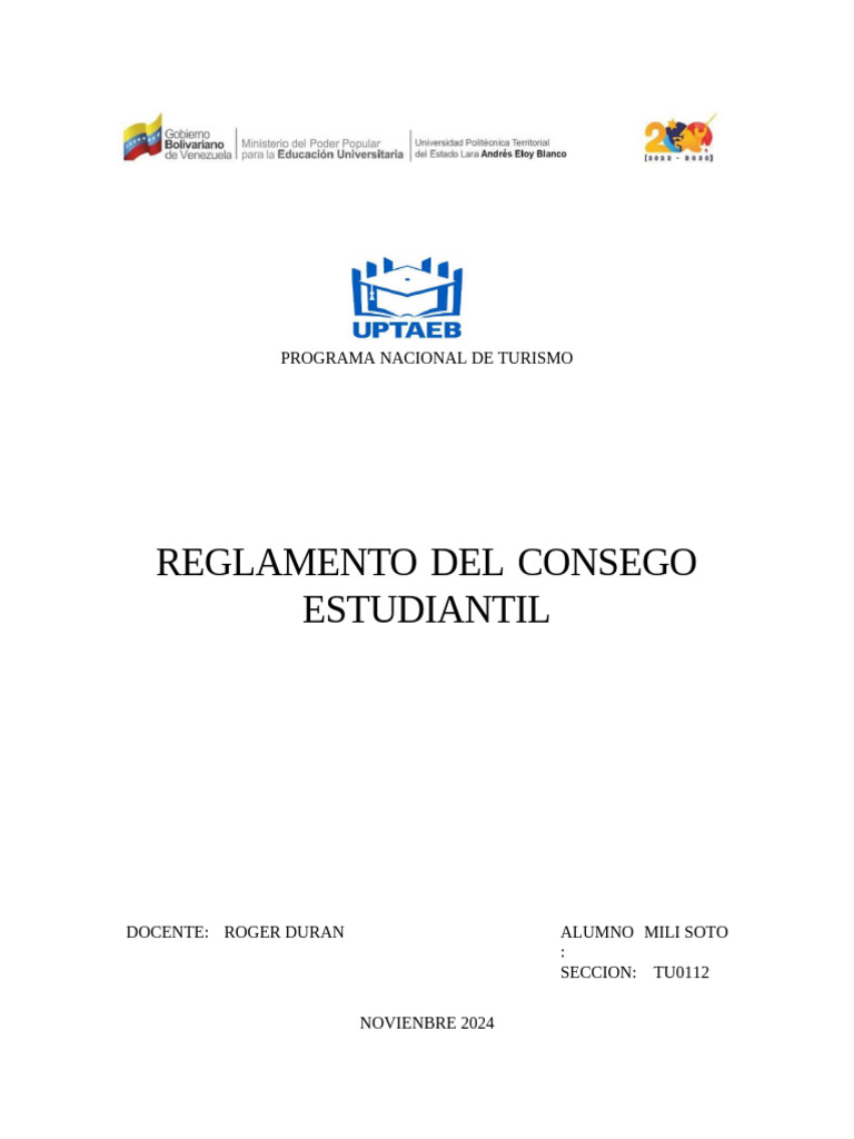 Reglamento Del Consejo Estudiantil | PDF | Democracia | Ideologías ...