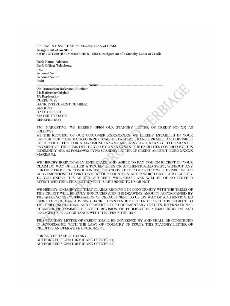 Update 5 SBLC and BG Verbiage | PDF