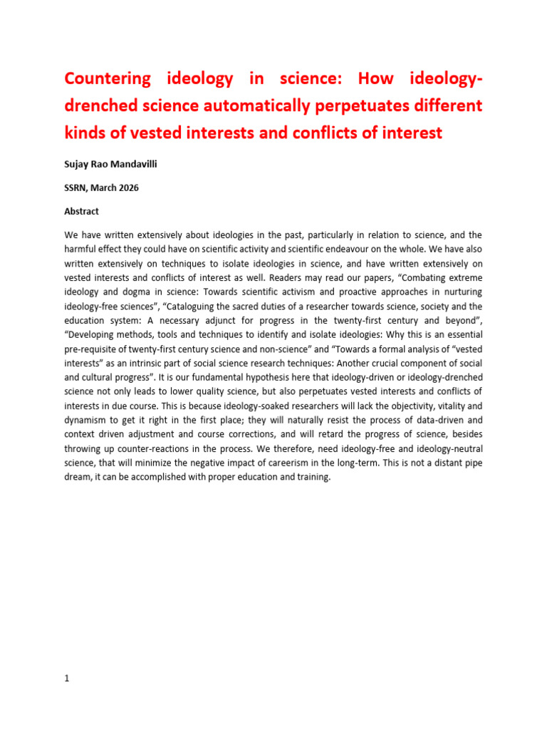Sujay Rao Mandavilli Countering Ideology in Science FINAL FINAL FINAL ...