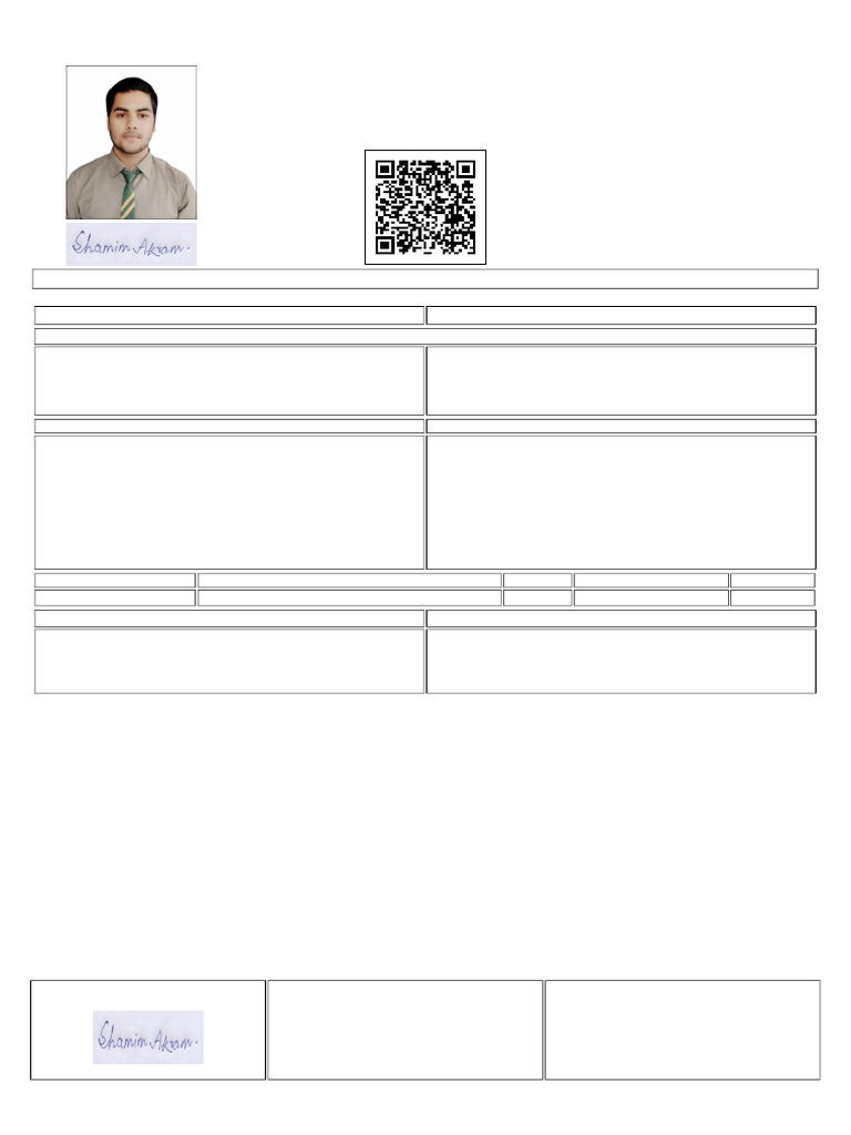 SSSC Form Aligarh Shamim Akram | PDF