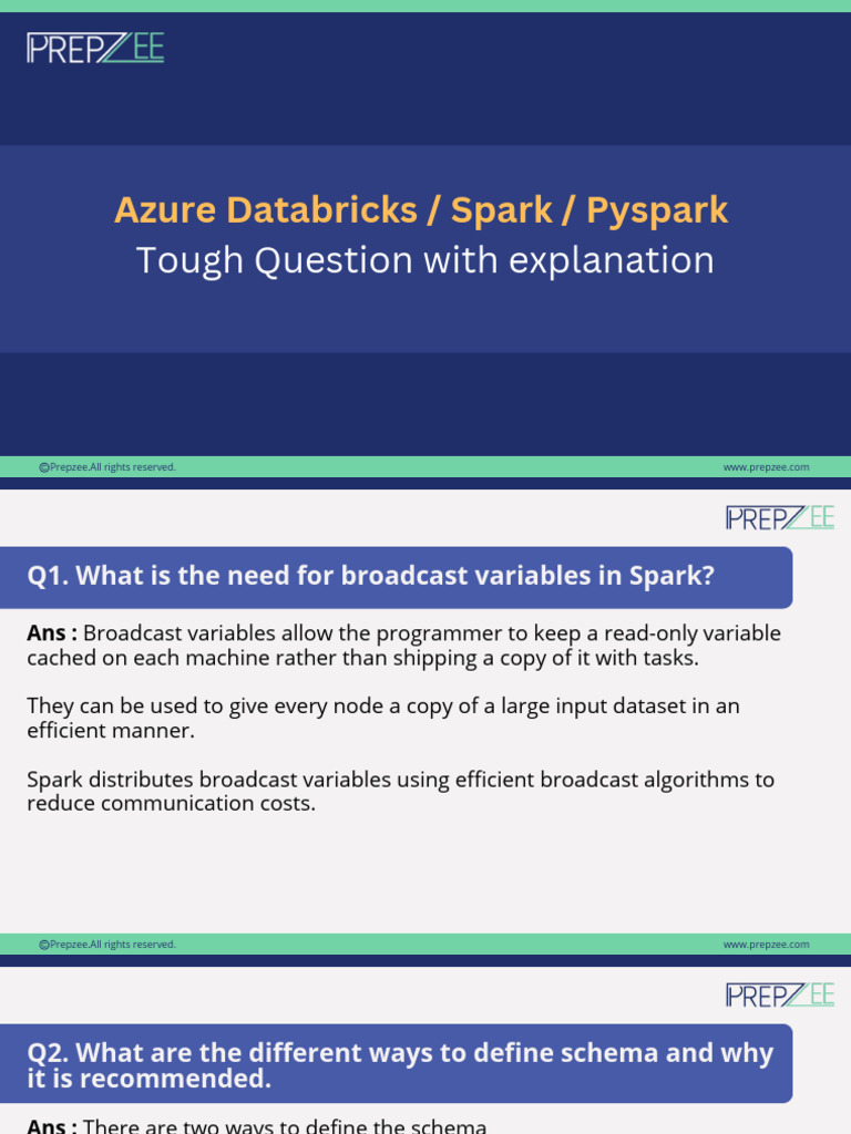 Databricks Tough Question | PDF | Apache Spark | Information Technology ...