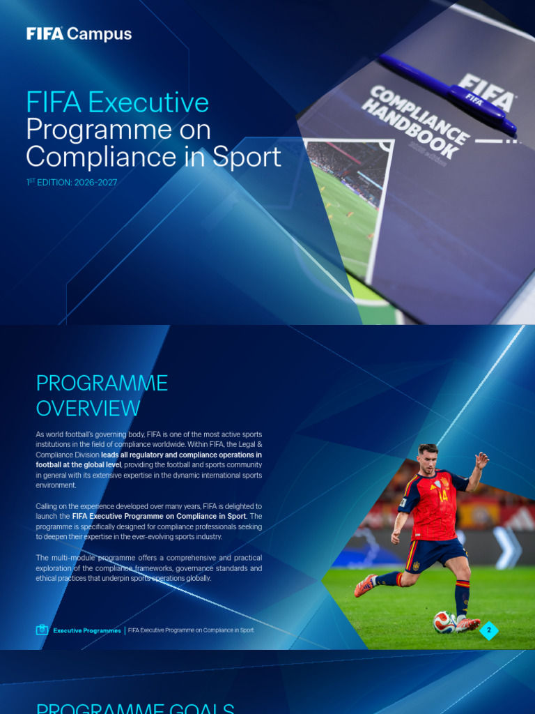 FIFA Executive Programme On Compliance in Sport | PDF | Regulatory ...