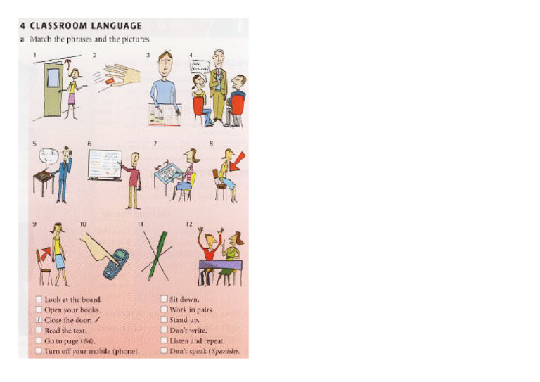 Classroom Language | PDF