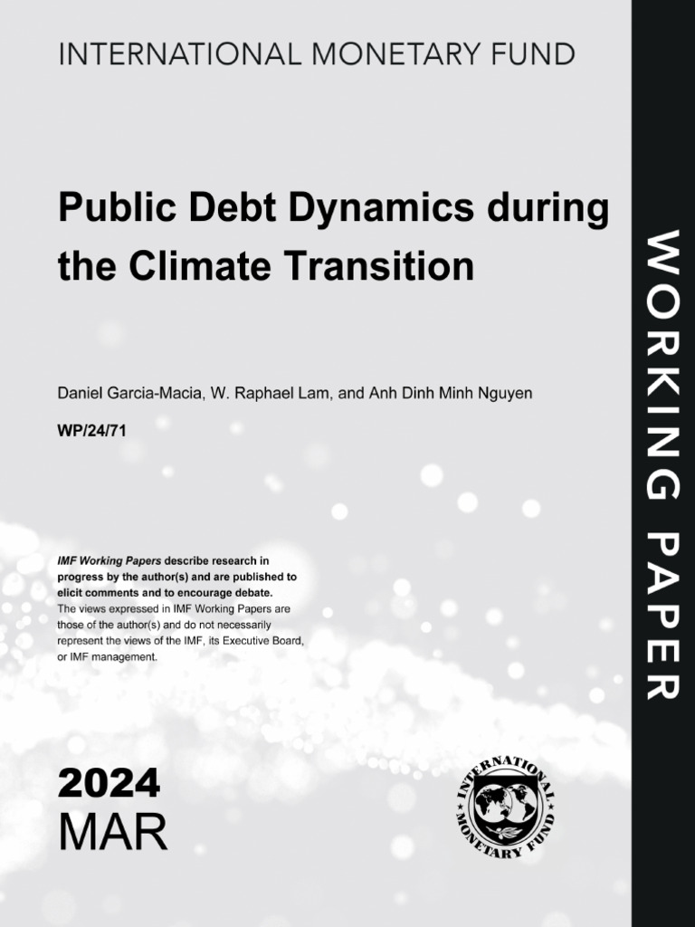 Public Debt Dynamics During The Climate Transition | PDF | Climate ...