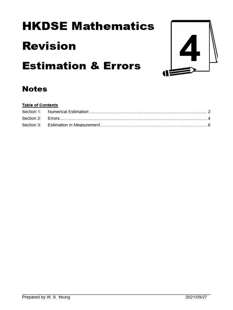 DSE Revision 04 Notes | PDF | Rounding | Significant Figures