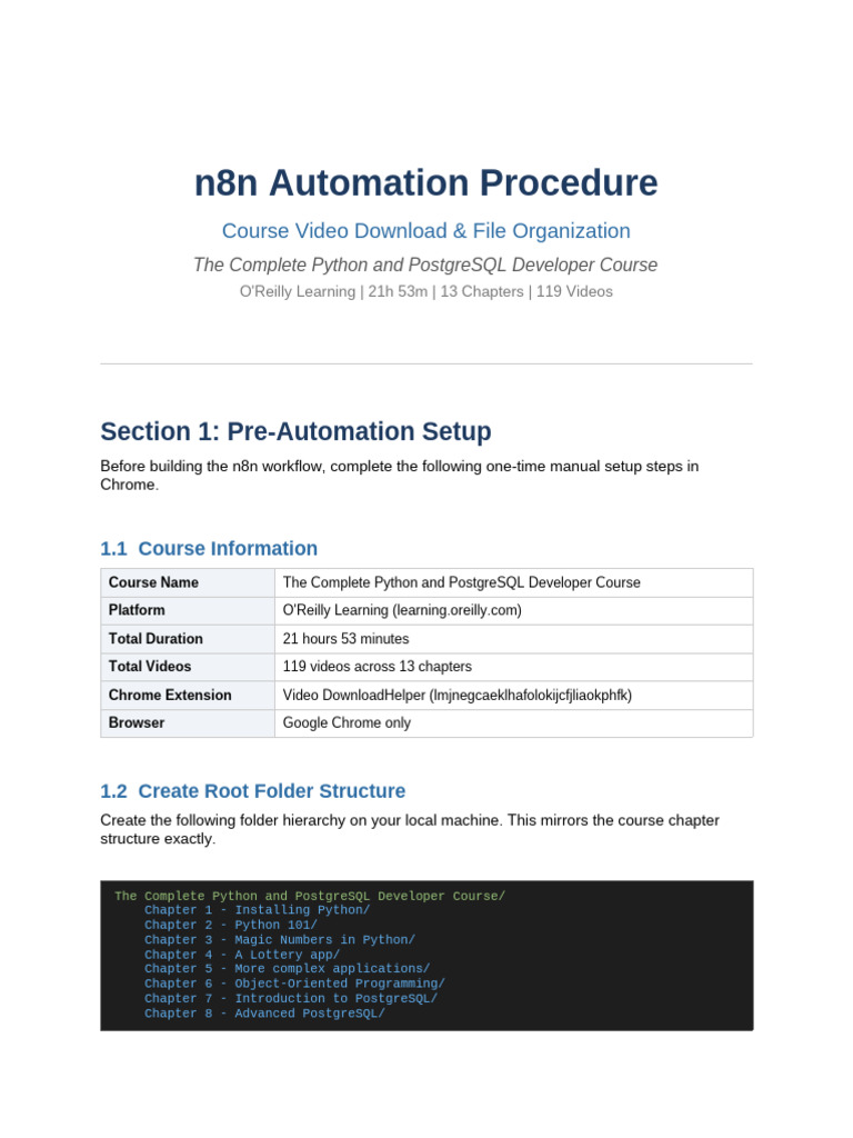 n8n Automation Procedure | PDF | Computer File | Postgre Sql