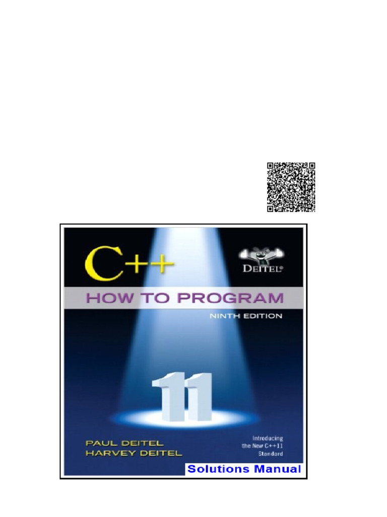 C++ How To Program Early Objects Version 9th Edition Deitel Solutions ...
