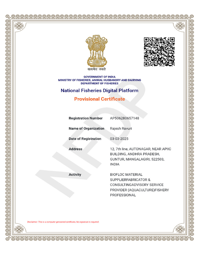 NFDP Certificate | PDF