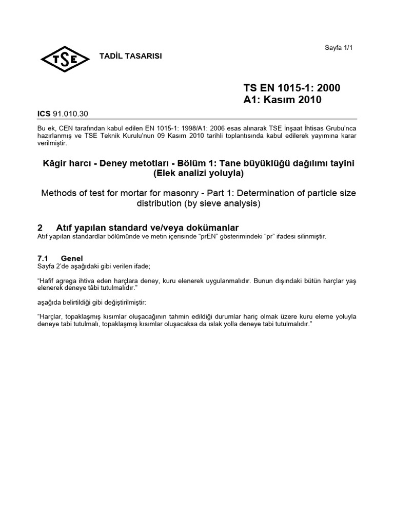 TS en 1015 1 A1 | PDF
