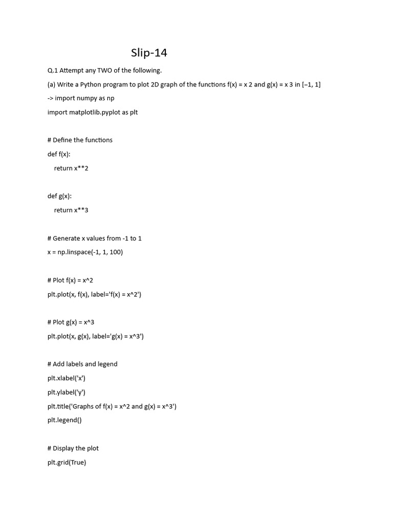 Python Slip Answer (No 14) | PDF | Euclidean Geometry | Elementary Geometry