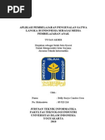 Download Laporan Aplikasi Pembelajaran Satwa Langka Di Indonesia Sebagai Media Pembelajran Anak by Belly Surya SN101379487 doc pdf