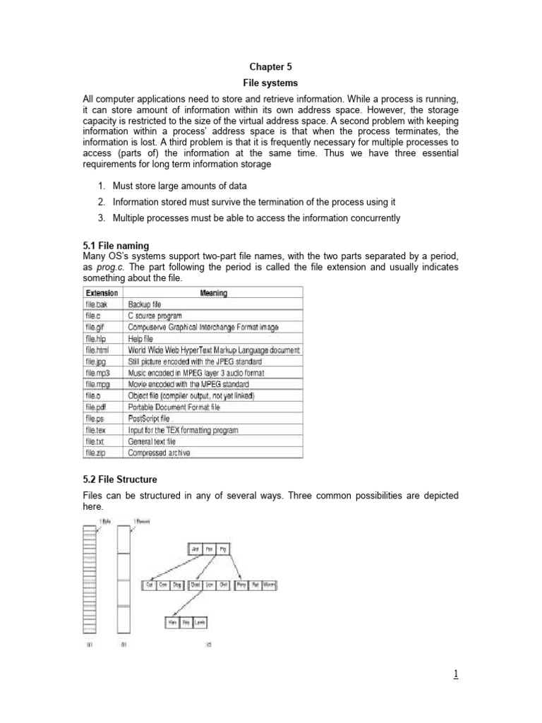 OS Chapter V | PDF | File System | Computer File