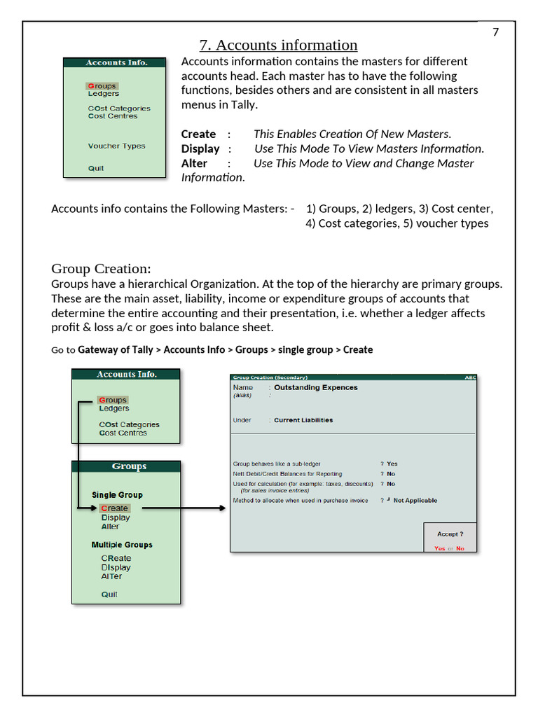 Accounts Info | PDF | Expense | Revenue