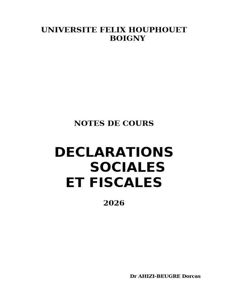 Cours Marche Financier Ufr Seg 25-26 KKDV | PDF | Impôts | Taxe sur la ...