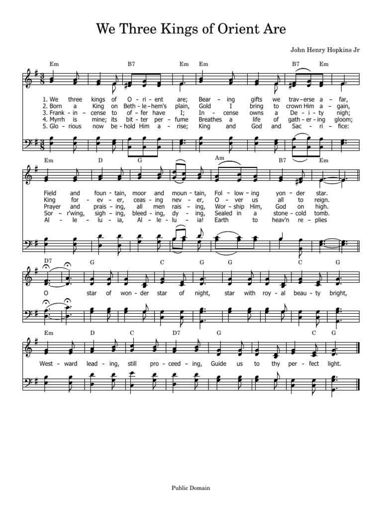 We Three Kings | PDF | Christmas Carols