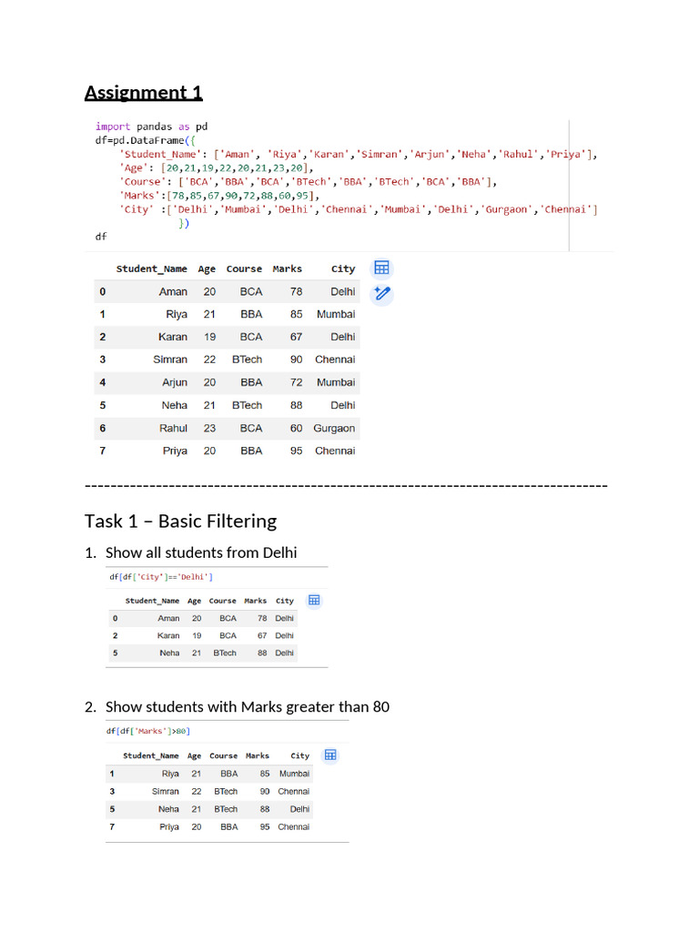 Assignment 1 | PDF
